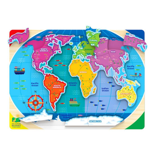 Picture of WOODEN PUZZLE - CONTINENTS & OCEANS